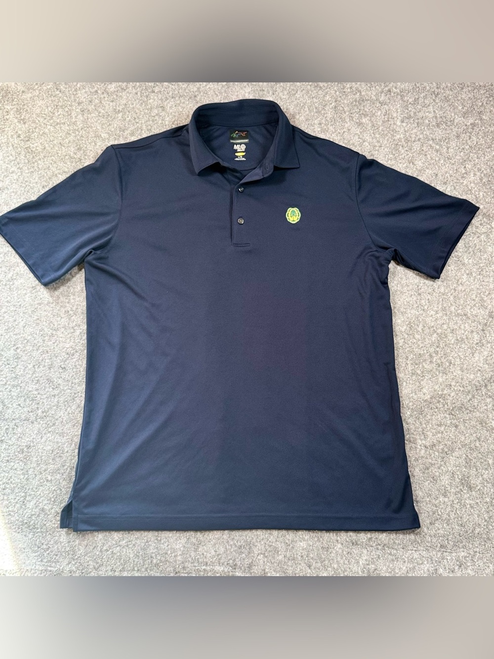 Greg Norman ML75 2Below Navy Blue Performance Polo Shirt - Large